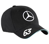 Adjustable Mercedes-Benz AMG PETRONAS GR63 Summer Cap, Driver's Hat, One Size, 701227946 002, Black