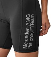 Reflective Mercedes-Benz AMG Petronas F1 Women's Cycling Shorts with AMG Petronas Logo, Sports Shorts, Bike Shorts 701227043 001 Black