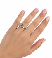 Timeless Calvin Klein Women's Ring with Ball Pendant, Stainless Steel Ring, Finger Ring KJ4XMR00020 Silver