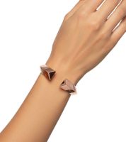Timeless Calvin Klein women's stainless steel bangle bracelet, elegant arm and wrist jewelry, size XS, KJ4TPD1001, rose gold