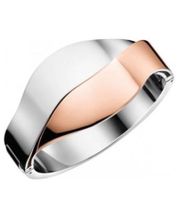 Stylish Calvin Klein Senses Women's Bangle, Stainless Steel Bracelet, Wrist Jewelry, Size XS KJ5EPD2001 Silver/Rose Gold