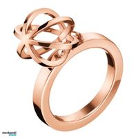 Elegant Calvin Klein women's ring with ball pendant, stainless steel ring, finger ring KJ4XPR1002, rose gold