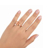Elegant Calvin Klein women's ring with ball pendant, stainless steel ring, finger ring KJ4XPR1002, rose gold