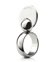 Timeless Calvin Klein Women's Ring with Hinged Disc, Stainless Steel Ring, Finger Ring KJ3ZBR28010 Silver