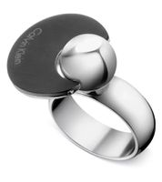 Timeless Calvin Klein Women's Ring with Hinged Disc, Stainless Steel Ring, Finger Ring KJ3ZBR28010 Silver