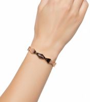 Timeless Calvin Klein Snake Women's Stainless Steel Bangle Bracelet Elegant Arm & Wrist Jewelry Size XS KJ5DPD1001 Rose Gold