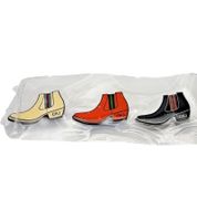 3-Pack Calvin Klein Unisex Boat-Design Pin-Up Brooches, Stainless Steel, KJJNDH300100, Black/Orange/Beige