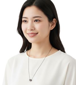 Delicate Calvin Klein Rocking Necklace for Women with Steel Cube and Pink Pavé Crystals, Stainless Steel Necklace, Fashion Pendant KJ9CVN140100 Gray/Pink