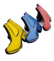 3-Pack Calvin Klein Unisex Boat-Design Pin-Ups, Stainless Steel Enamel Brooches KJJNDH300400 Yellow/Red/Blue