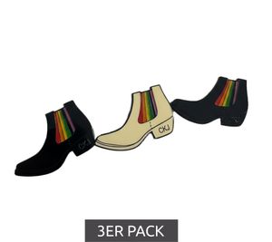 3-Pack Calvin Klein Pride Unisex Boat-Design Pin-Ups, Stainless Steel Enamel Brooches KJJNDH300300 Beige/Black