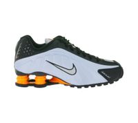 Baskets basses innovantes NIKE Shox R4 pour femme avec technologie Shox - Chaussures de sport et de running AR3565 401 Noir/Argent/Bleu/Orange