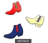 3-Pack Calvin Klein Unisex Boat-Design Pin-Ups, Stainless Steel Enamel Brooches KJJNDH300200 Beige/Red/Dark Blue