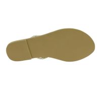 Sommerliche Damen Zehensteg-Sandale in Flechtoptik Sommer-Schuhe Zehentrenner 909051 Gold/Beige