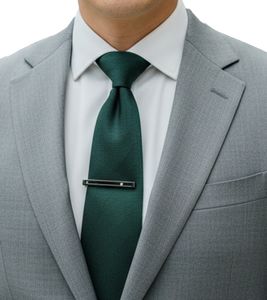 Calvin Klein Tie Clip with a Sparkling Crystal, Stainless Steel, KJ7WAT140200, Black