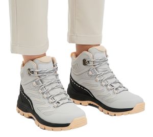 Chaussures de randonnée imperméables pour femmes, bottes de trekking avec tige rembourrée, simili cuir 923921 Gris