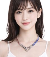 Urban Calvin Klein Shudder Women's Necklace with Enamel Finish Fashion Jewelry Necklace KJJFMN390300 Silver/Blue/Red