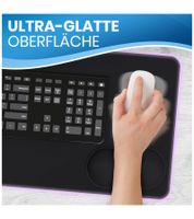 Everlasting Comfort RGB Mouse Pad Gaming Mat with LED Lighting, Wrist Rest, and Color-Changing Modes - Large Mouse Pad 80x30cm Gaming Accessory - Black