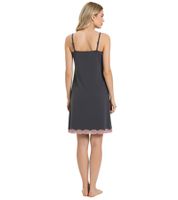 Decorative women's nightgown/pajama with delicate lace and bows, cotton nightdress 927280 Grey/Pink