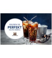 Cafe du Chateau Cold Brew Coffee Maker 1 Liter Iced Coffee Maker Filter Made of 304 Stainless Steel BPA-Free Coffee Machine Silver