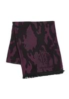 edler roberto cavalli Schal für Damen und Herren Halstuch aus reiner Wolle Schwarz/Grau, Schwarz/Rot oder Grau/Schwarz