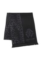 edler roberto cavalli Schal für Damen und Herren Halstuch aus reiner Wolle Schwarz/Grau, Schwarz/Rot oder Grau/Schwarz