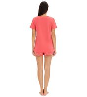 Cozy Women's Cotton Shorty Pajamas with Butterflies, Pink/White