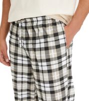 Men's Checkered Pyjama Set in Organic Cotton, Beige