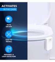 LumiLux Toilet Light with Motion Sensor, 16-Color LED, White