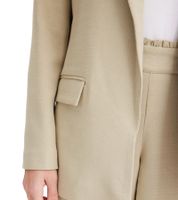 klassischer Blazer für Damen in Leinenoptik mit gestreiftem Futter Loose Fit 965058 Beige