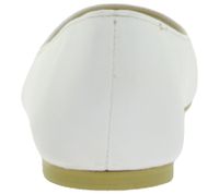 Bailarinas clásicas para mujer en piel sintética, zapatos de verano con punta abierta 936522 Blanco