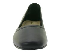 Clarks Seren 30 Damen Echtleder-Slipper mit Fersenpolsterung Loafer Sommer-Schuhe 26167389 Schwarz