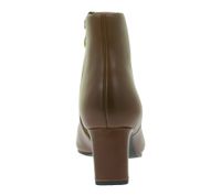 Elegante Clarks Damen Seren 55 Top British Tan Echt-Leder Absatz-Stiefelette – Klassischer Ankle-Boot 26166940 Cognac-Braun