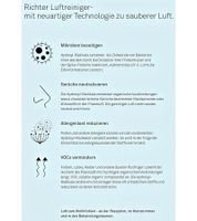 RiCHTER UV-Luftreiniger Luftsterilisator UV-Desinfektion Luftreinigung Geruchsentfernung MSP Weiß/Silber Tragbar mit USB-Anschluss oder Stationär mit Netz-Anschluss