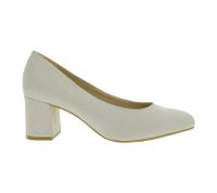 Timeless women's pumps in suede look, business shoes with block heel 954644 Beige