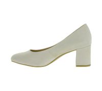 Timeless women's pumps in suede look, business shoes with block heel 954644 Beige