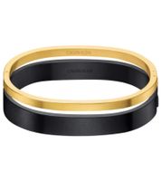 Calvin Klein Damen Armreif-Set im Zweiton-Design Edelstahl-Armband Schmuck KJ06BD2001 in Schwarz/Gold, Silber/Rosegold, Silber/Gold oder Dunkelgrau/Gold