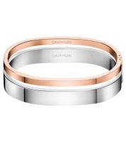 Calvin Klein Damen Armreif-Set im Zweiton-Design Edelstahl-Armband Schmuck KJ06BD2001 in Schwarz/Gold, Silber/Rosegold, Silber/Gold oder Dunkelgrau/Gold