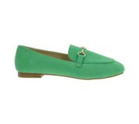 Comfortable women's loafers with cushioned insole, faux leather slip-on shoes, 957050 Opal Green