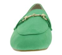 Comfortable women's loafers with cushioned insole, faux leather slip-on shoes, 957050 Opal Green