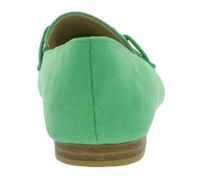 Comfortable women's loafers with cushioned insole, faux leather slip-on shoes, 957050 Opal Green