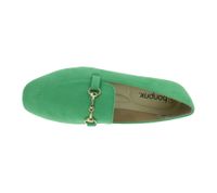 Comfortable women's loafers with cushioned insole, faux leather slip-on shoes, 957050 Opal Green