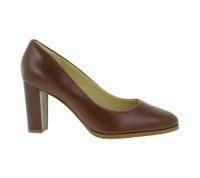 Clarks Kaylin Cara Damen High-Heels Abend-Schuhe mit Absatz Echtleder-Schuhe Slip-On Pumps 26167441 Cognac-Braun