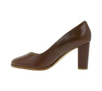 Clarks Kaylin Cara Damen High-Heels Abend-Schuhe mit Absatz Echtleder-Schuhe Slip-On Pumps 26167441 Cognac-Braun