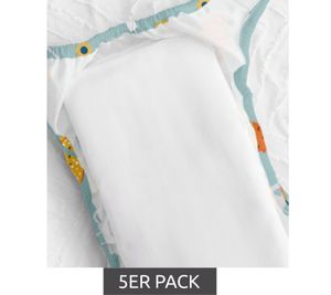 Paquete de 5 insertos absorbentes plegables Bambino Mio para bebés y niños pequeños, reutilizables, de algodón puro, color blanco