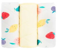 12er Sparpack Bambino Mio Baby Klein-Kinder Saugeinlage mit Stay-dry Oberschicht wiederverwendbare Stoffwindel-Einlage Weiß Einfarbig, Früchte-Print oder Tier-Print