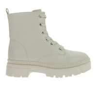 derbe Damen Winter-Stiefel Combat-Boots mit kleinem Plateau Schnür-Stiefelette 930964 Beige