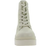 derbe Damen Winter-Stiefel Combat-Boots mit kleinem Plateau Schnür-Stiefelette 930964 Beige