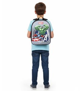 Sac à dos enfant VADOBAG, motif Avengers avec Hulk et Captain America, sac à dos de jour, sac à dos pour la maternelle, 5 L, 202-3999, gris