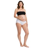 Lot de 2 culottes de grossesse en coton bio, référence 944207, blanc/noir