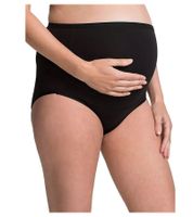 Lot de 2 culottes de grossesse en coton bio, référence 944207, blanc/noir